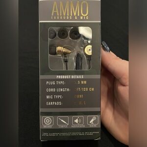 Ammo Earbuds With Mic New